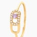 Bague Deonne Or Jaune Améthyste Oxyde De Zirconium - Bagues solitaires Femme | Histoire d’Or