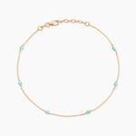 Cha&icirc;ne De Cheville Edvina Plaqu&eacute; Or Jaune Verre - Cha&icirc;nes de cheville Femme | Histoire d&rsquo;Or