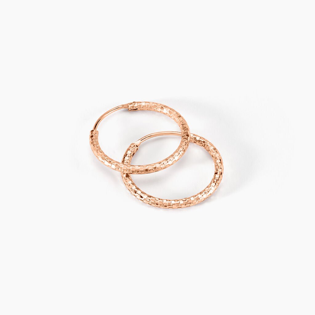 Créoles Argent Rose Agathe - Boucles d'oreilles créoles Femme | Histoire d’Or