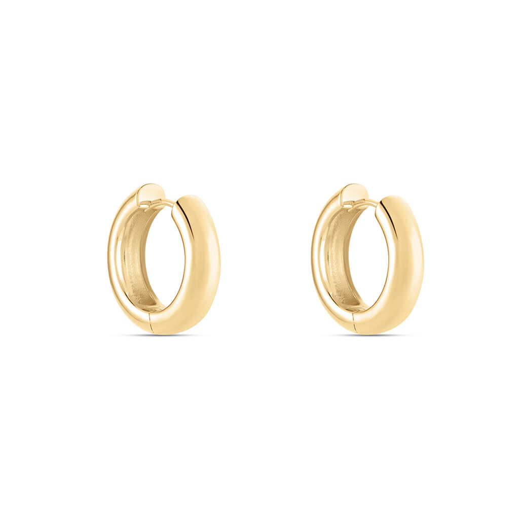 Créoles Ariane Plaqué Or Jaune - Boucles d'oreilles créoles Femme | Histoire d’Or