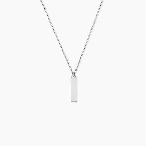 Collier Messenger Argent Blanc - Colliers fantaisie Homme | Histoire d&rsquo;Or