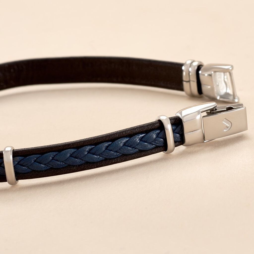Bracelet Jourdan Cuir Bleu - Bracelets Cuir Homme | Histoire d&rsquo;Or