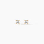Boucles D'oreilles Puces Aphrodite Or Jaune Diamant - Clous d'oreilles Famille | Histoire d&rsquo;Or
