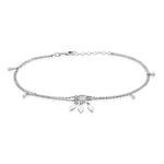 Cha&icirc;ne De Cheville Argent Blanc Tangui Oxydes De Zirconium - Cha&icirc;nes de cheville Femme | Histoire d&rsquo;Or