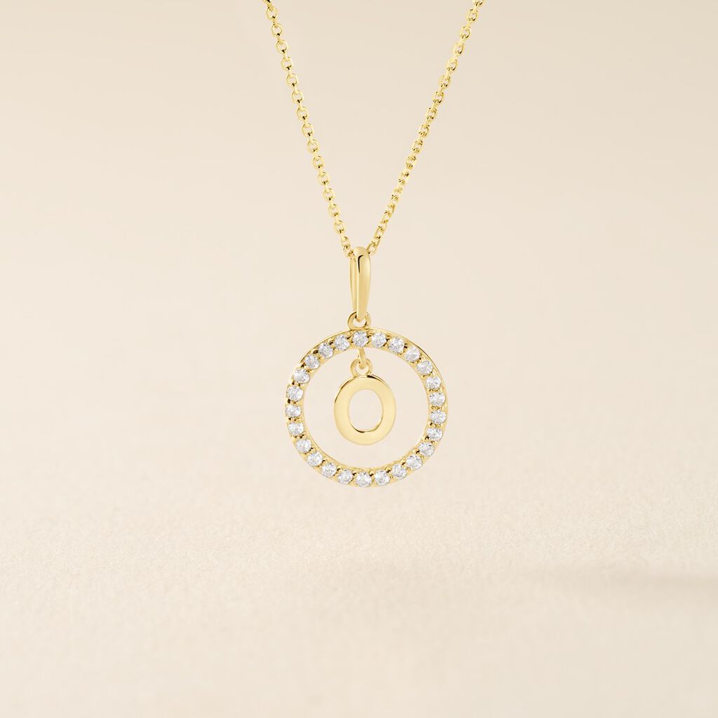 Pendentif Gabe Or Jaune Oxyde De Zirconium - Pendentifs Femme | Histoire d’Or