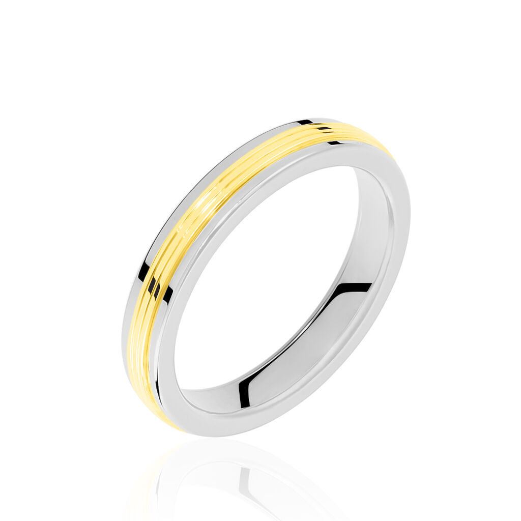 Alliance Shirlee Ruban Plat Or Bicolore - Alliances Unisex | Histoire d&rsquo;Or