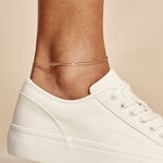 Cha&icirc;ne De Cheville Daria Argent Rose - Cha&icirc;nes de cheville Femme | Histoire d&rsquo;Or