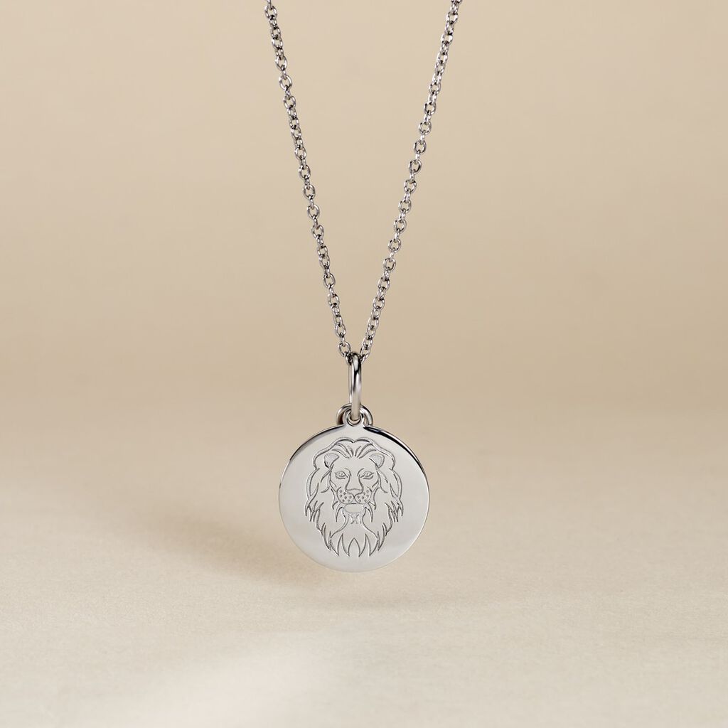 Pendentif Zodiaque Rond Argent Blanc - Pendentifs Zodiaque Famille | Histoire d&rsquo;Or