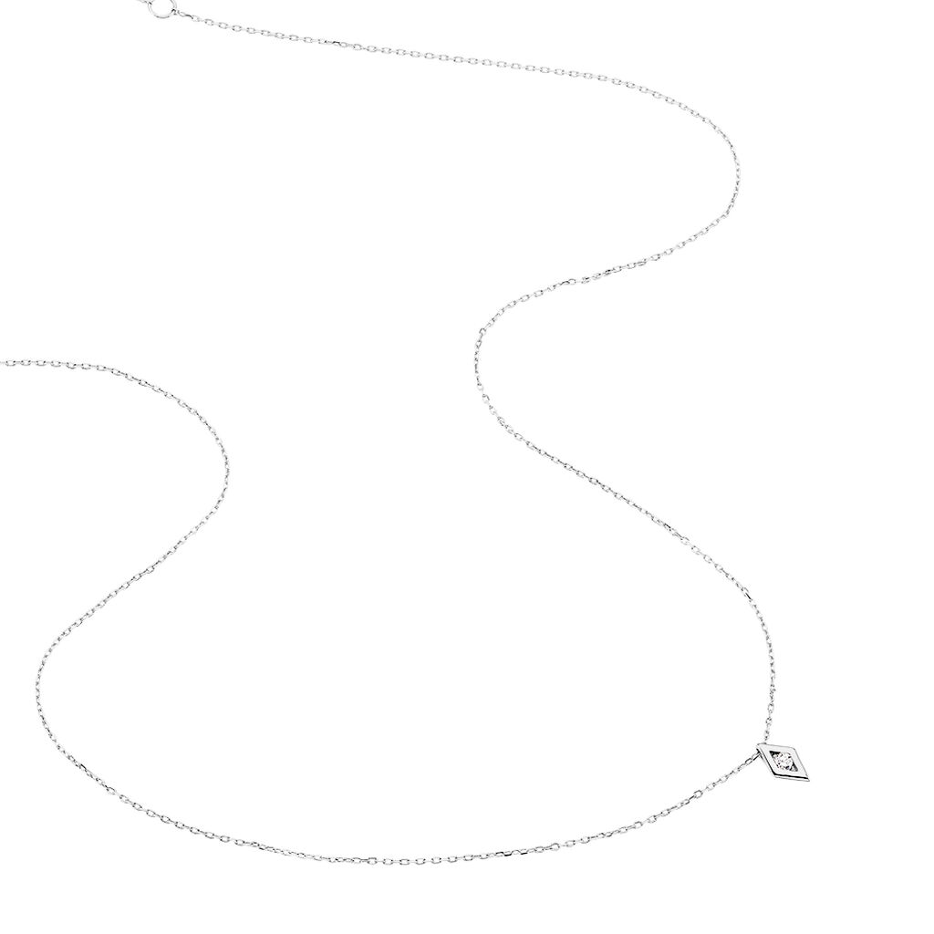 Collier Eirena Or Blanc Diamant - Colliers Femme | Histoire d&rsquo;Or