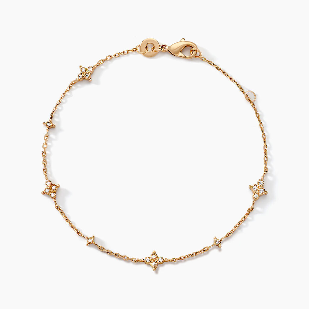 Bracelet Ziha Plaqué Or Jaune Oxyde De Zirconium