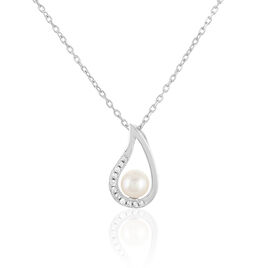 Collier Akiko Argent Blanc Perle De Culture Et Oxyde De Zirconium - Colliers fantaisie Femme | Histoire d’Or