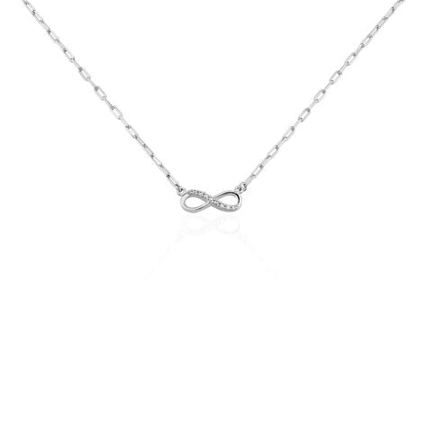 Collier Bastin Argent Blanc Oxyde De Zirconium - Colliers fantaisie Femme | Histoire d&rsquo;Or