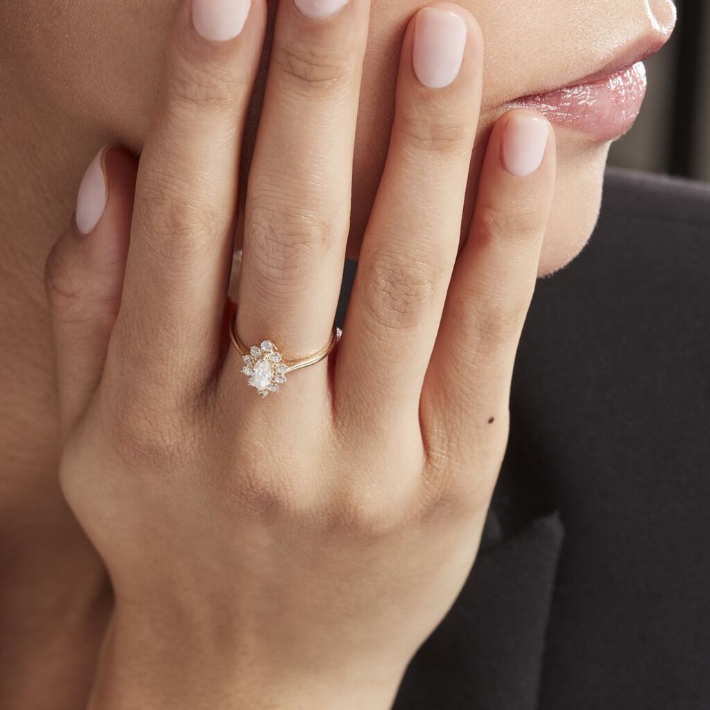 Bague Or Jaune Vladimira Oxyde De Zirconium - Bagues solitaires Femme | Histoire d’Or