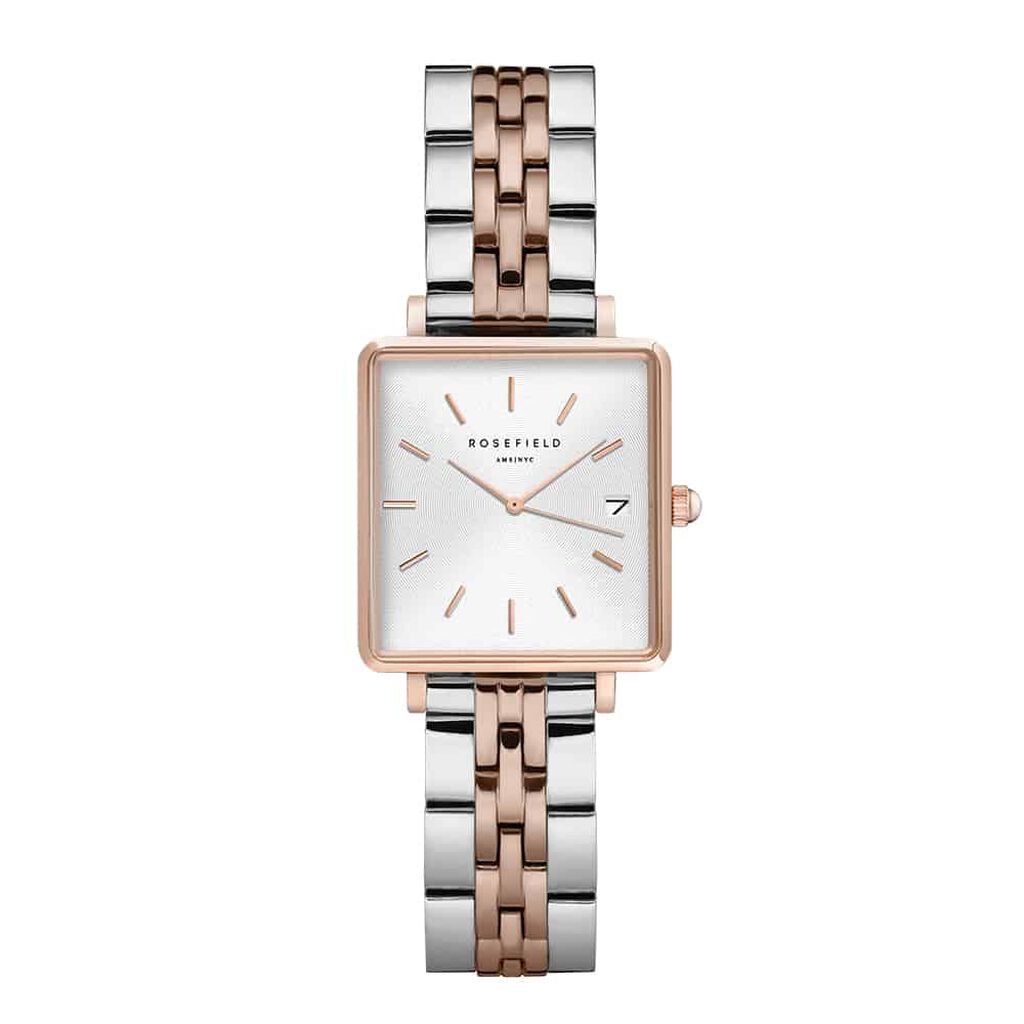Montre Rosefield The Mini Boxy Blanc - Montres Femme | Histoire d&rsquo;Or