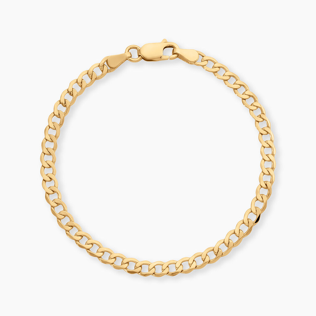 Bracelet Iris Or Jaune Maille Gourmette - Bracelets cha&icirc;ne Femme | Histoire d&rsquo;Or