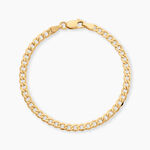 Bracelet Iris Or Jaune Maille Gourmette - Bracelets cha&icirc;ne Femme | Histoire d&rsquo;Or