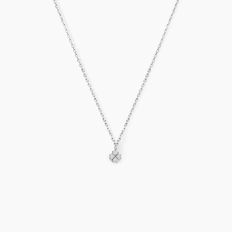 Collier Mayane Argent Blanc - Colliers Trèfle Femme | Histoire d’Or