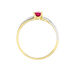 Bague Skylar Or Bicolore Rubis Diamant