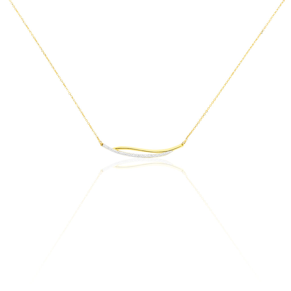 Collier Una Or Jaune Diamant