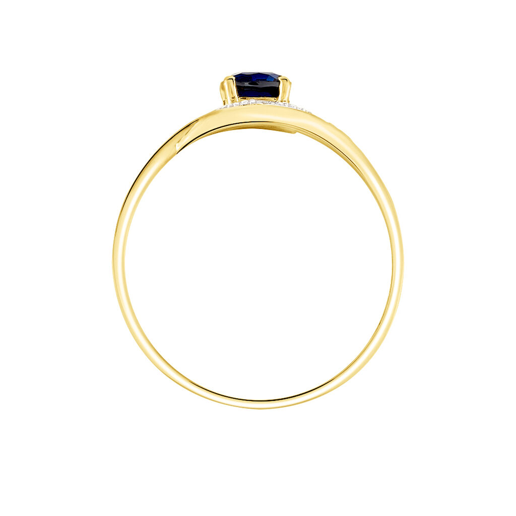 Bague Sagesse Or Jaune Saphir Et Diamant - Bagues solitaires Femme | Histoire d’Or