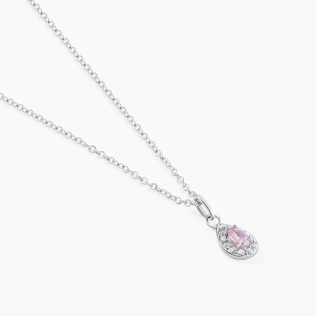 Collier Court Argent Blanc Tania Oxyde De Zirconium - Ras de cou Femme | Histoire d’Or