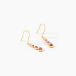 Boucles D'oreilles Pendantes Josephine Or Jaune Rubis - Boucles d'oreilles pendantes Femme | Histoire d&rsquo;Or