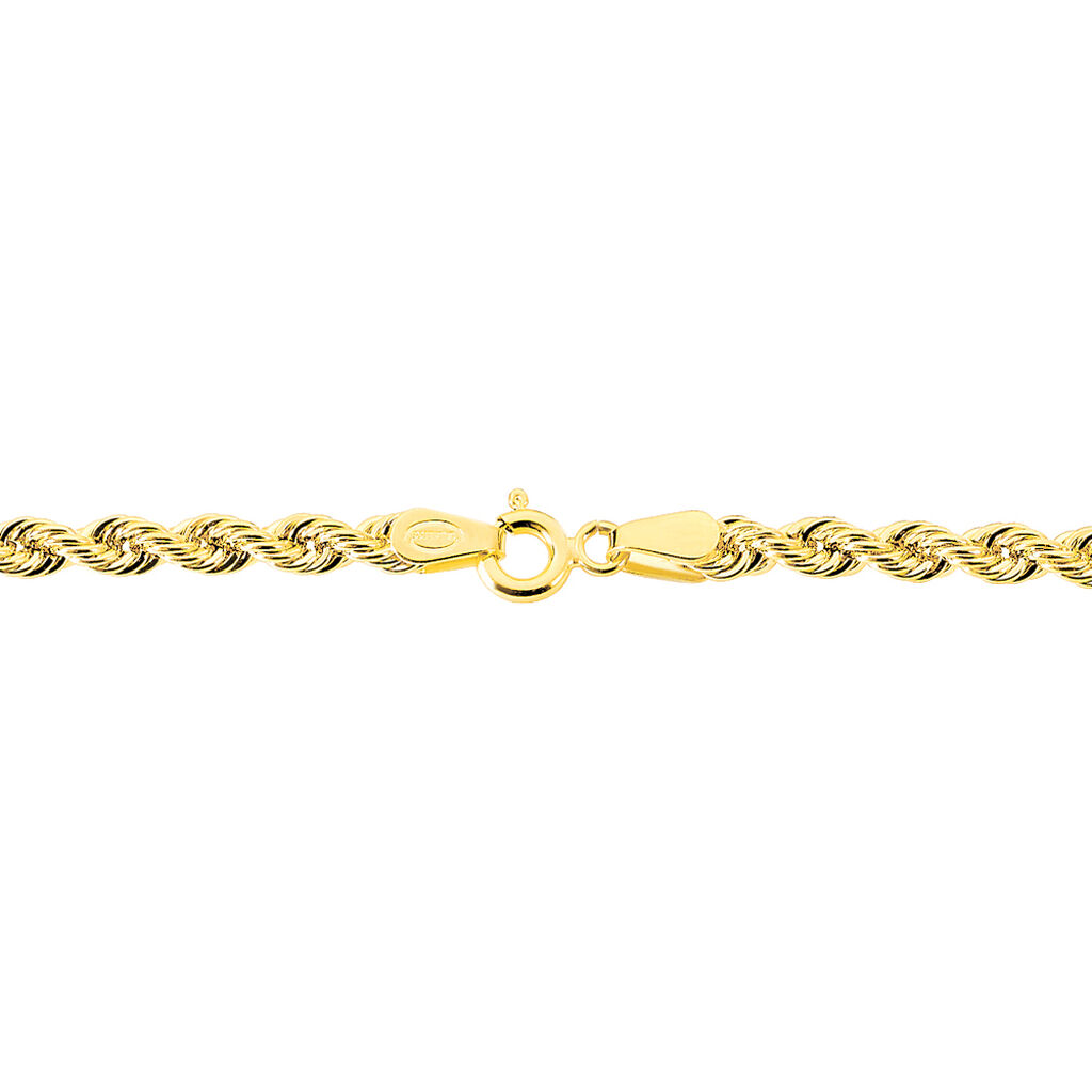 Bracelet Jerry Or Jaune Maille Corde - Bracelets cha&icirc;ne Femme | Histoire d&rsquo;Or