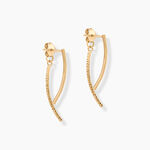 Boucles D'Oreilles Pendantes Joannie Plaqu&eacute; Or Jaune - Boucles d'oreilles fantaisie Femme | Histoire d&rsquo;Or