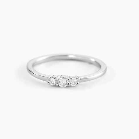 Bague Sabine Or Blanc Diamant - Bagues solitaires Femme | Histoire d&rsquo;Or