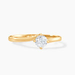 Bague Mehetabel Or Jaune Diamant Synth&eacute;tique - Bagues solitaires Femme | Histoire d&rsquo;Or