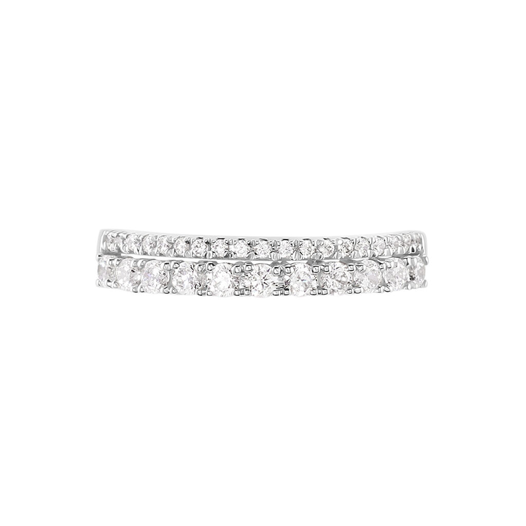 Bague The Crown Or Blanc Oxyde De Zirconium - Bagues avec pierre Femme | Histoire d’Or