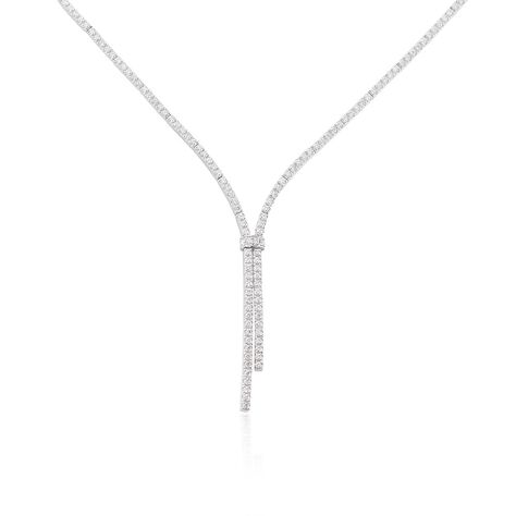 Collier River Or Blanc Diamant - Colliers Femme | Histoire d’Or