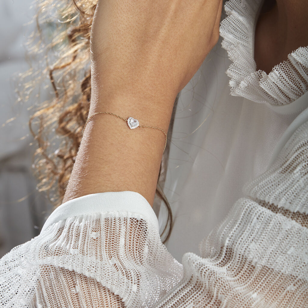 Bracelet Dari Or Blanc Oxyde De Zirconium - Bracelets Femme | Histoire d’Or