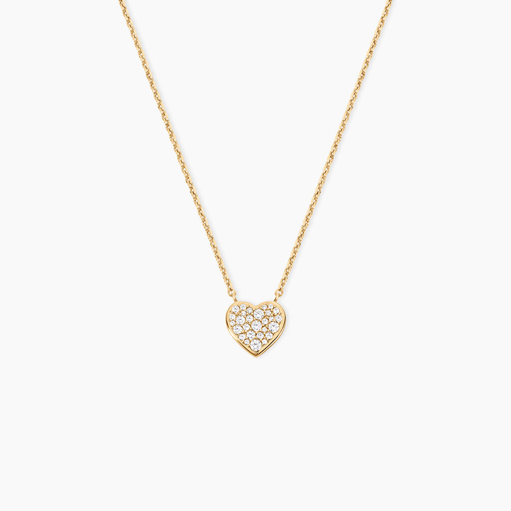 Collier Nafissa Plaque Or Jaune Oxyde De Zirconium - F&ecirc;te des m&egrave;res Femme | Histoire d&rsquo;Or