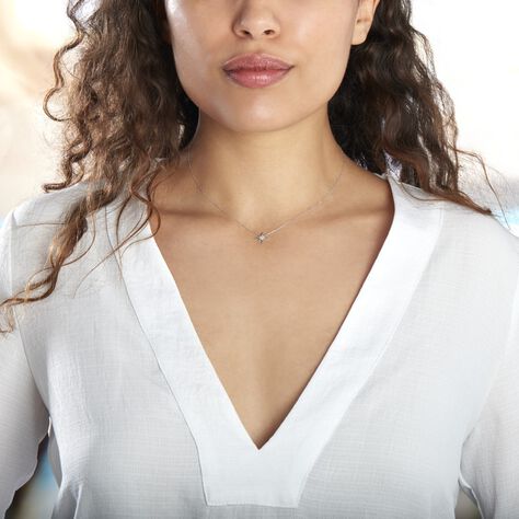 Collier Aveline Or Blanc Diamant - Colliers Femme | Histoire d’Or