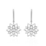 Boucles D'oreilles Pendantes Italane Or Blanc Diamant - Boucles d'oreilles pendantes Femme | Histoire d&rsquo;Or