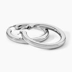 Cr&eacute;oles Amael Acier Blanc - Boucles d'oreilles cr&eacute;oles Femme | Histoire d&rsquo;Or