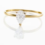 Bague Or Jaune Solitaire Harrietta Oxyde De Zirconium - Bagues solitaires Femme | Histoire d&rsquo;Or