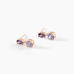 Boucles D'oreilles Pendantes Argent Rose Brenna Oxydes De Zirconium - Boucles d'oreilles fantaisie Femme | Histoire d&rsquo;Or