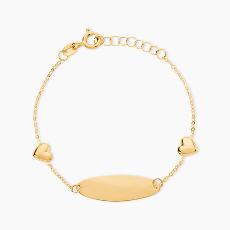 Bracelet Identit&eacute; Gaspardine Maille For&ccedil;at Or Jaune - Bracelets Communion Enfant | Histoire d&rsquo;Or
