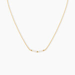 Collier Tova Argent Dor&eacute; A L'Or 750/1000 Perle De Culture - Colliers pierre  | Histoire d&rsquo;Or