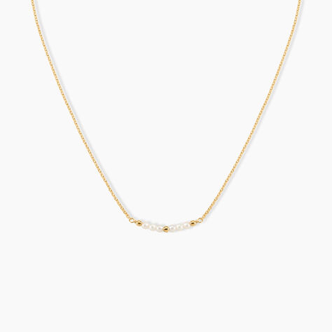 Collier Tova Argent Dor&eacute; A L'Or 750/1000 Perle De Culture - Colliers pierre  | Histoire d&rsquo;Or
