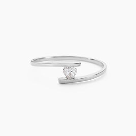 Bague Solitaire Moera Or Blanc Oxyde De Zirconium - Bagues solitaires Femme | Histoire d’Or