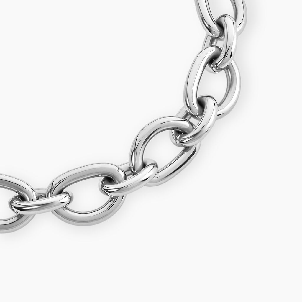 Collier Meghane Acier Blanc - Bijoux sans pierre Femme | Histoire d&rsquo;Or