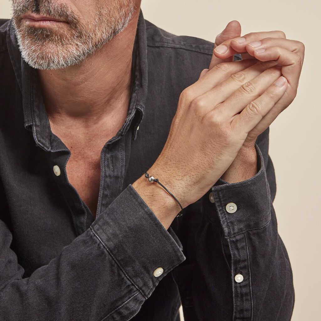 Bracelet Acier Vieillit Patrizio - Bracelets cordon Homme | Histoire d’Or
