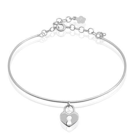Bracelet Jonc Perleen Argent Blanc - Bracelets fantaisie Femme | Histoire d’Or