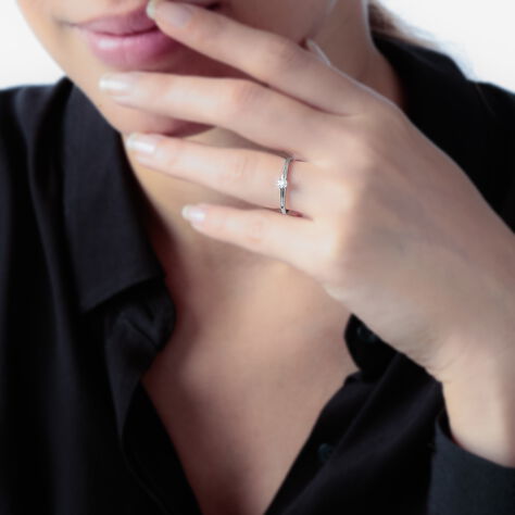 Bague Solitaire Natalia Or Blanc Diamant - Bagues solitaires Femme | Histoire d’Or