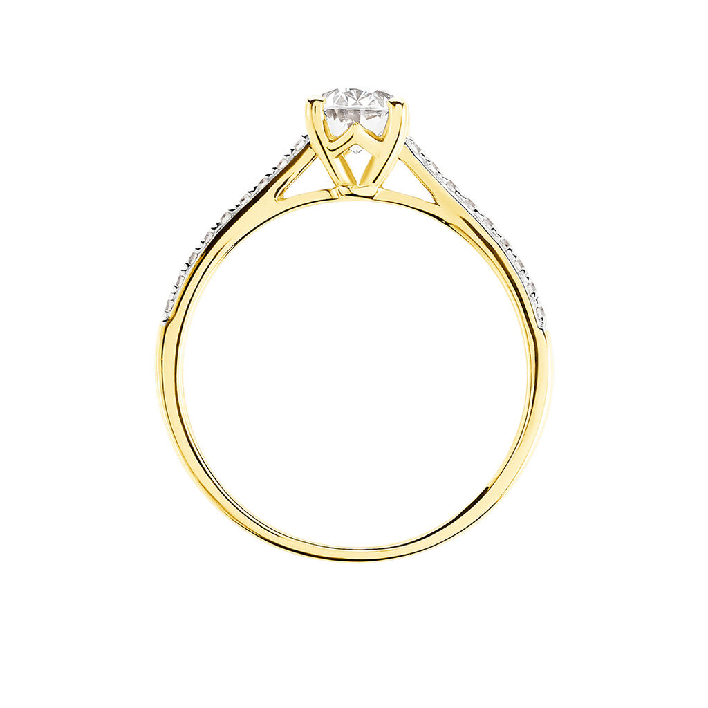 Bague Sorley Or Jaune Oxyde De Zirconium - Bagues solitaires Femme | Histoire d&rsquo;Or