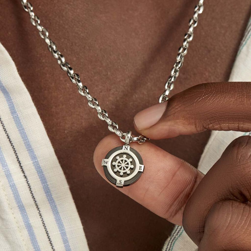 Collier Acier Blanc Kyliann - Colliers fantaisie Homme | Histoire d’Or