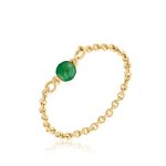 Bague Calliope Plaqu&eacute; Or Dor&eacute; Agate - Bagues solitaires Femme | Histoire d&rsquo;Or